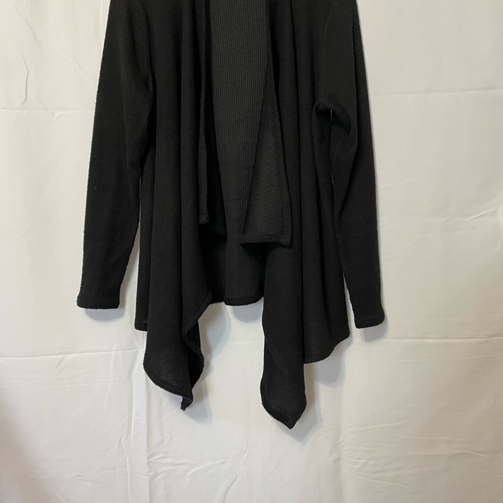 Joe Fresh Asymmetrical Cardigan Sweater Black Womens Medium
